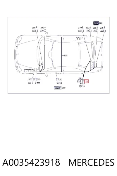 Датчик угла поворота рулевого колеса MERCEDES A0035423918