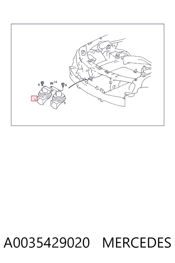 Звуковой сигнал A0035429020 Mercedes