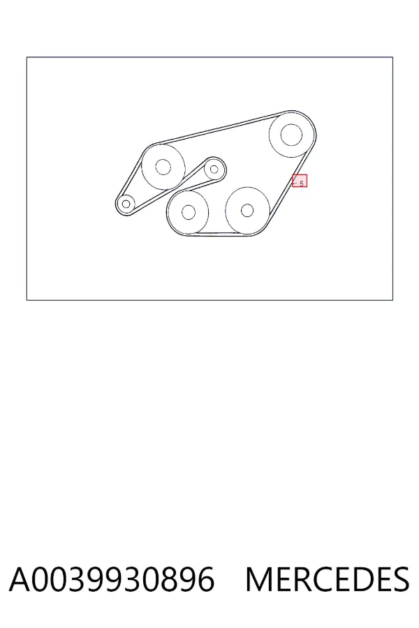 Ремень генератора A0039930896 Mercedes