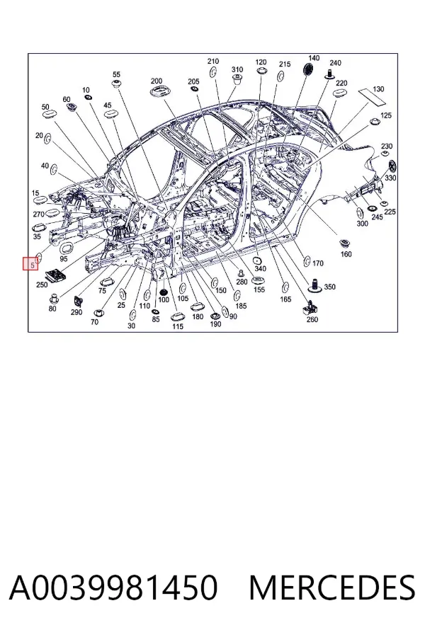 Заглушка днища A0039981450 Mercedes