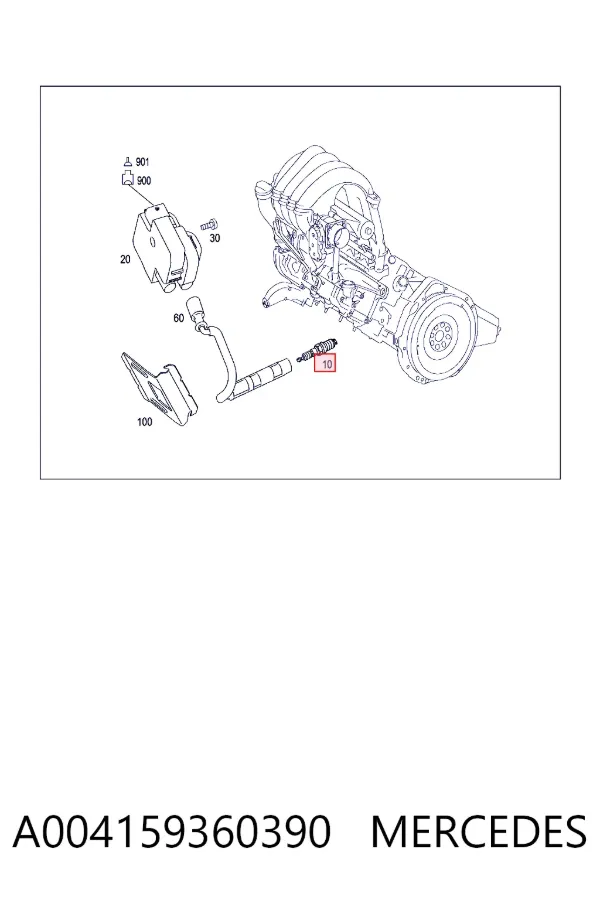Свечи зажигания A004159360390 Mercedes