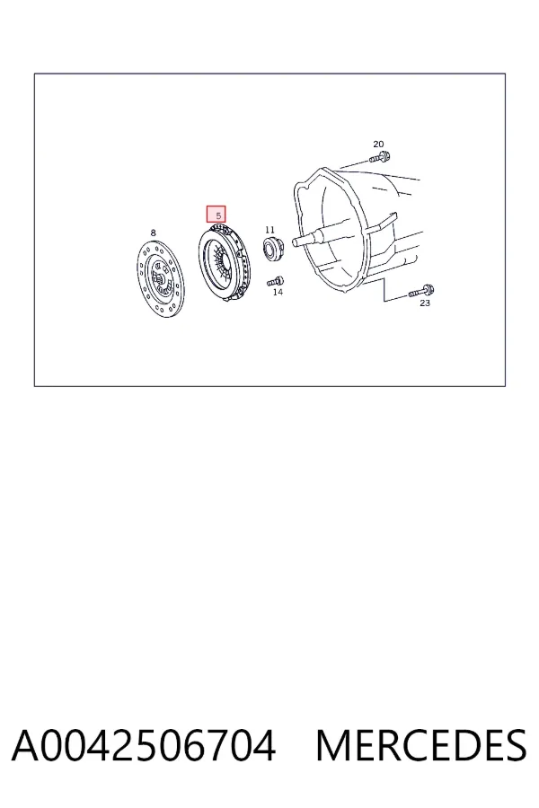 Корзина сцепления A0042506704 Mercedes