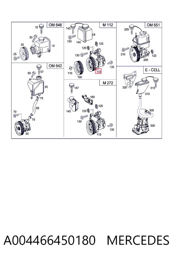 Купить A0044664501 Mercedes Насос рулевого управления
