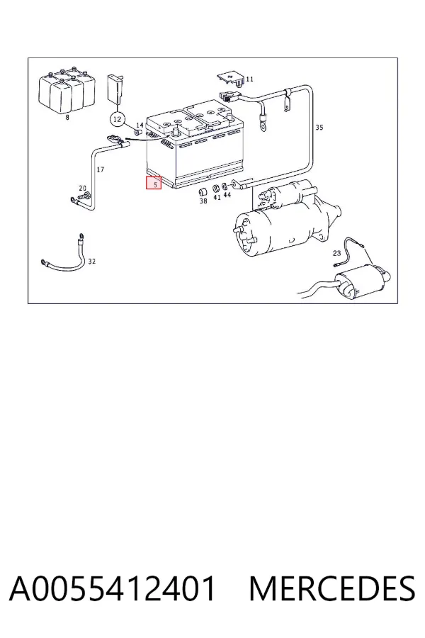 Аккумулятор A0055412401 Mercedes