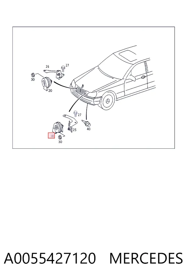 Звуковой сигнал A0055427120 Mercedes