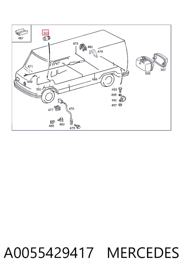 Датчик скорости A0055429417 Mercedes