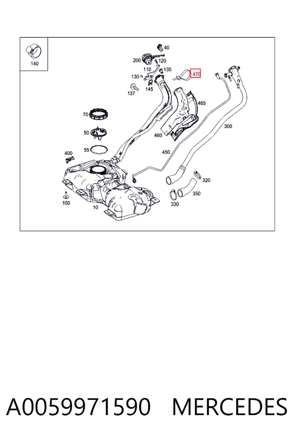 Хомут пластиковый универсальный A0059971590 Mercedes
