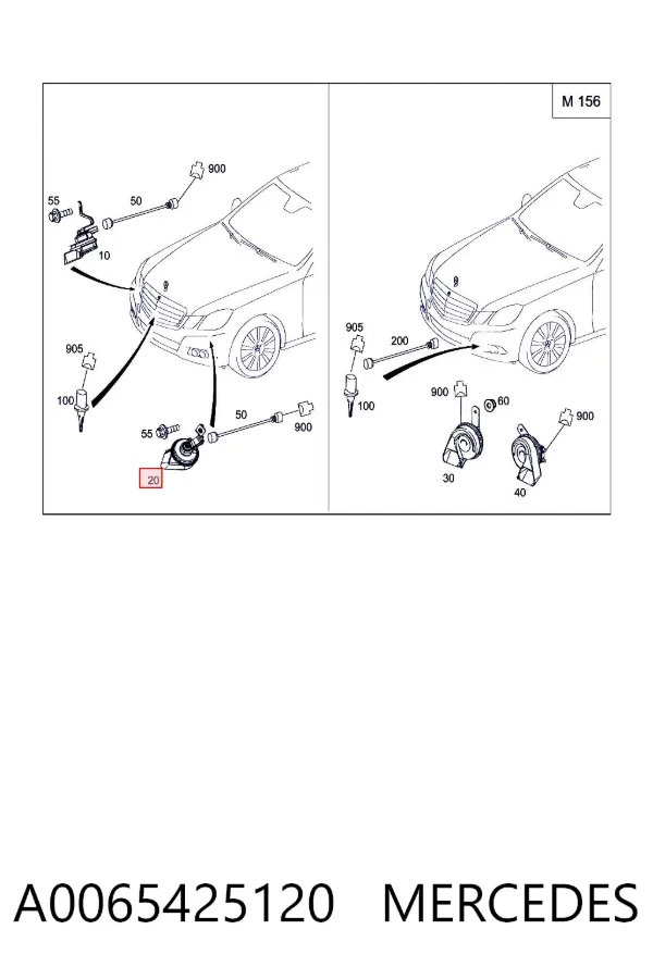 Звуковой сигнал A0065425120 Mercedes