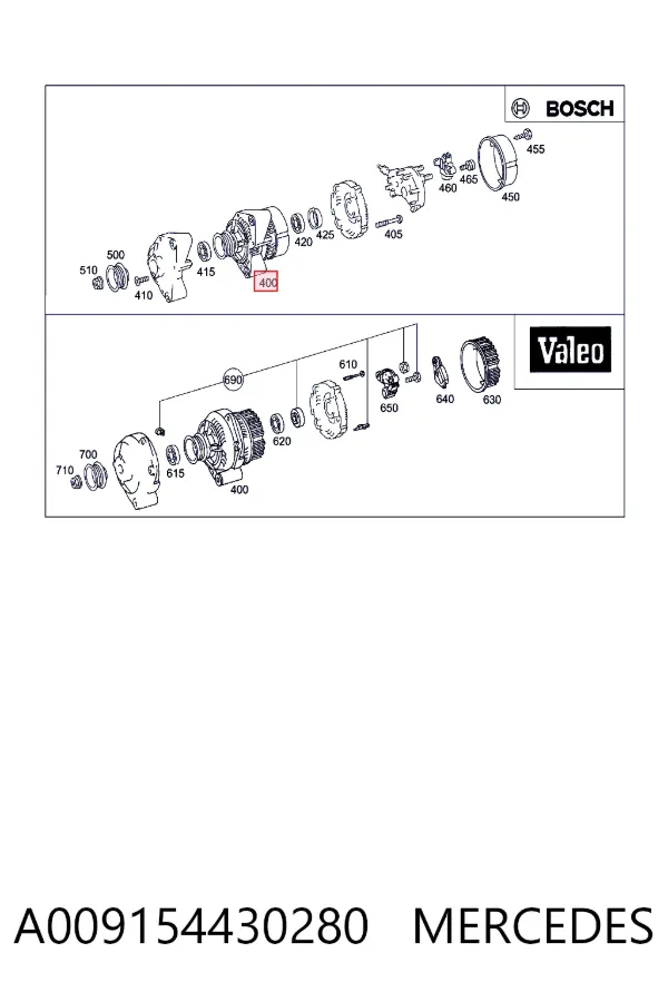 Купить A0091544302 Mercedes Генератор