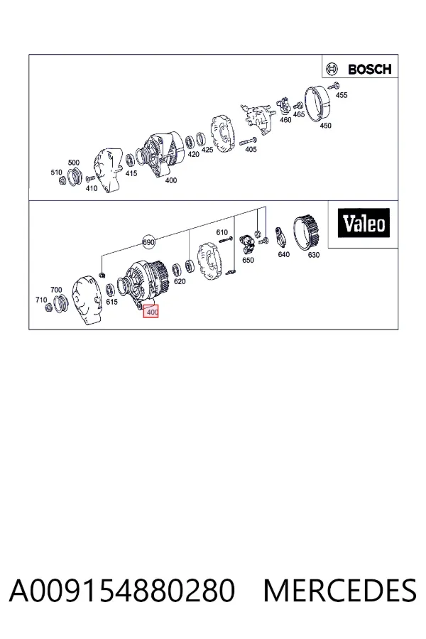 Купить A0091548802 Mercedes Генератор