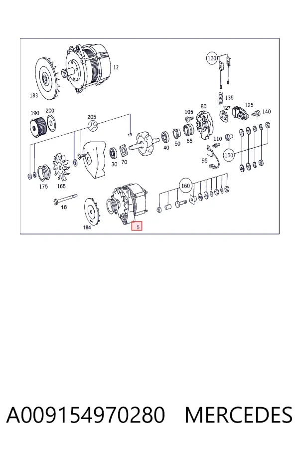 Автомобильный генератор Mercedes A0091549702 цена, от 172.50 USD