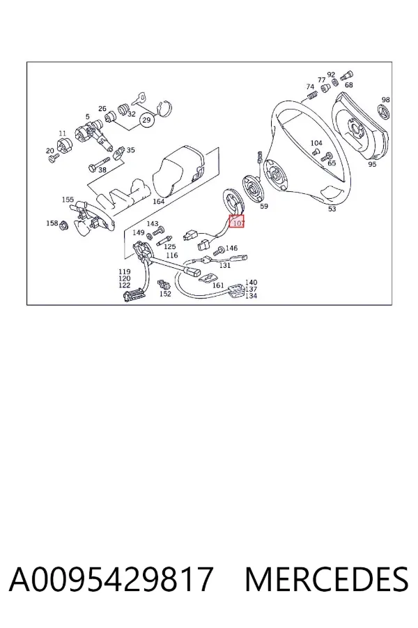 Датчик угла поворота руля A0095429817 Mercedes