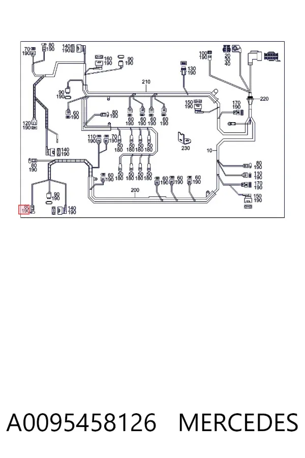 Пин (наконечник) провода A0095458126 Mercedes