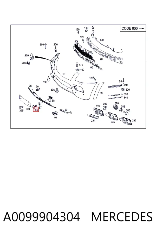  A0099904304 Mercedes