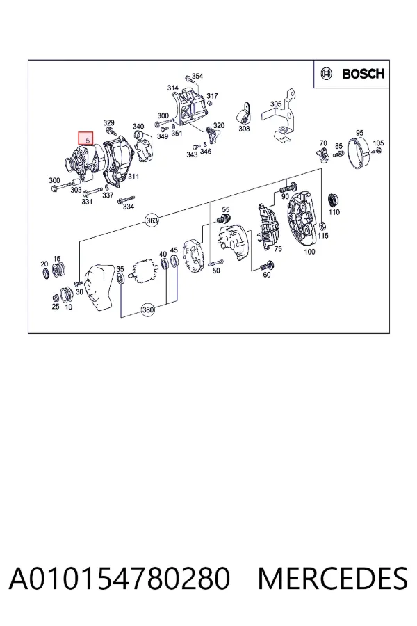 Купить A0101547802 Mercedes Генератор