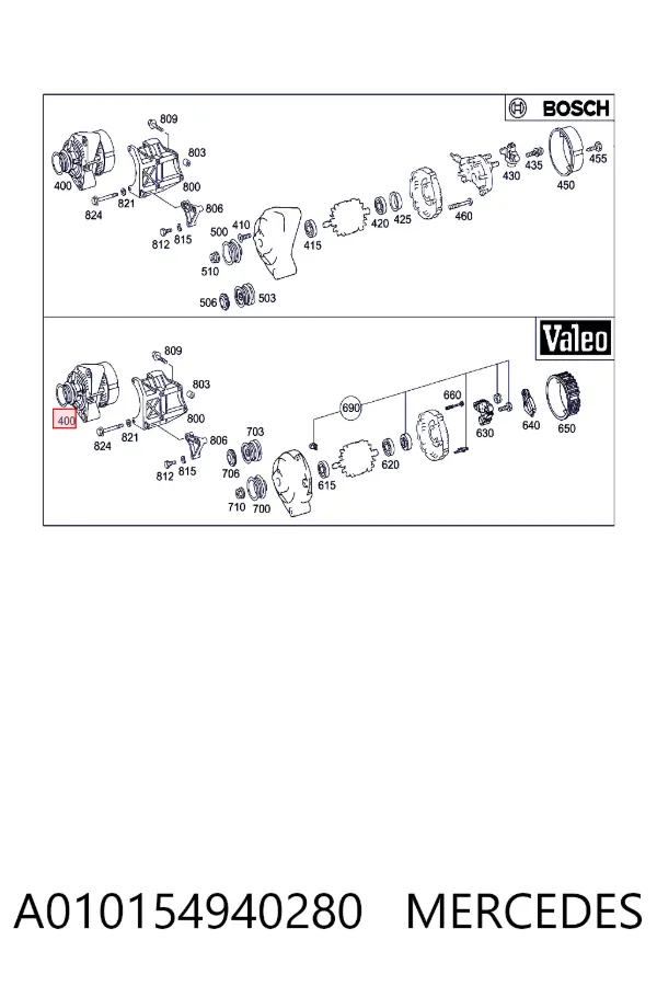 Генератор A0101549402 Mercedes