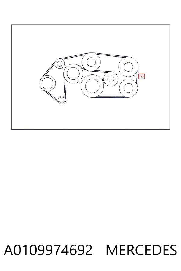 Ремень генератора A0109974692 Mercedes