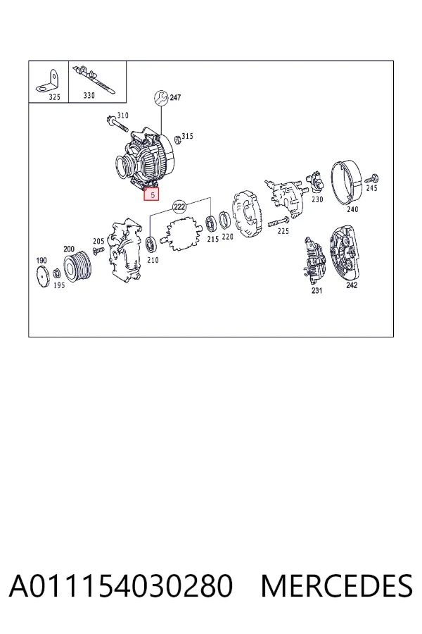 Генератор A011154030280 Mercedes