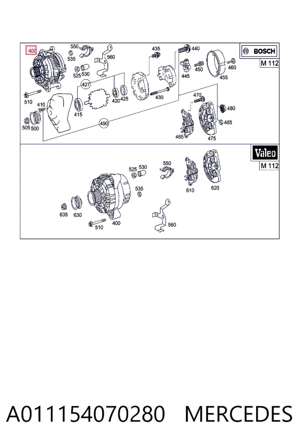 Купить A0111540702 Mercedes Генератор
