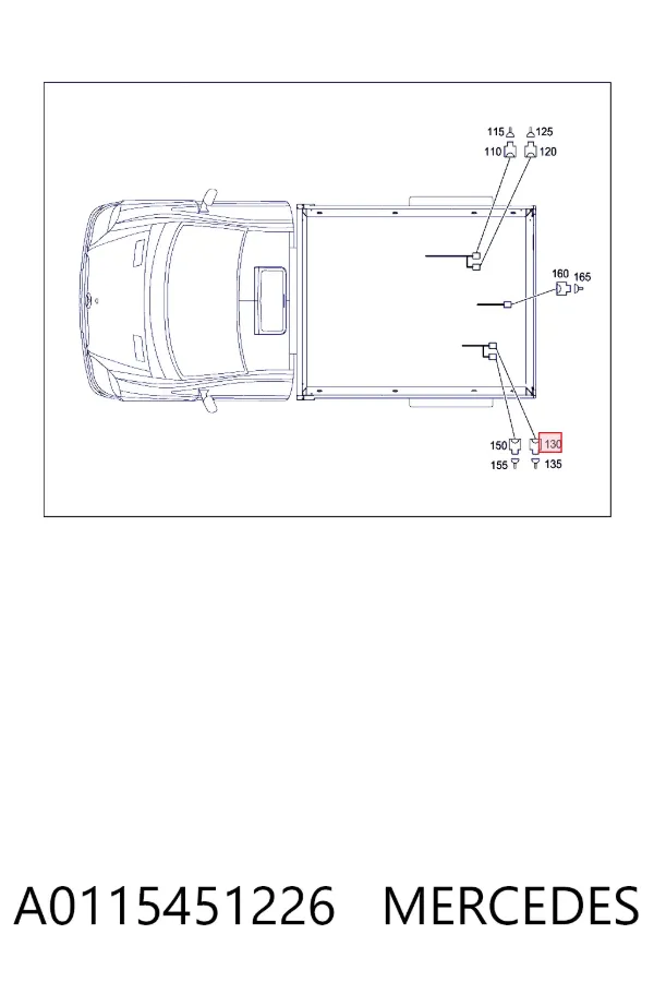 Разъем (фишка) заднего фонаря A0115451226 Mercedes