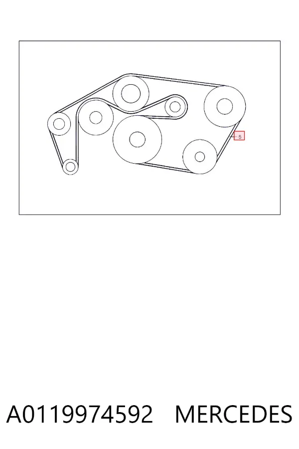Ремень генератора A0119974592 Mercedes