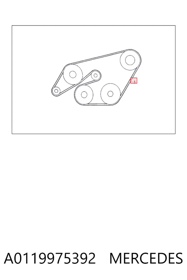 Ремень генератора A0119975392 Mercedes