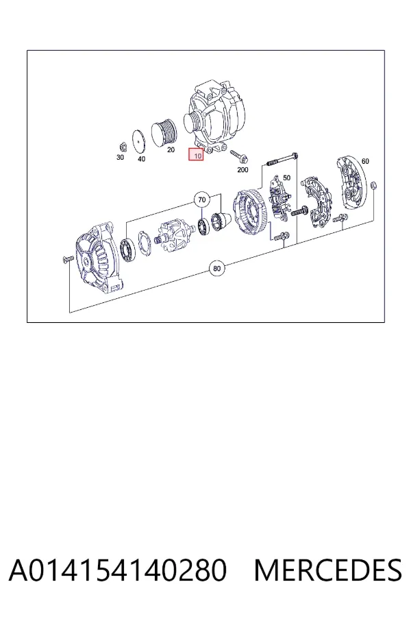 A0141541402 Mercedes Генератор автомобильный