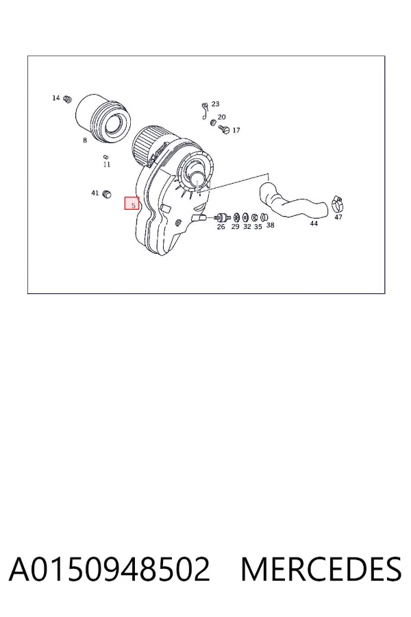 Воздушный фильтр A0150948502 Mercedes