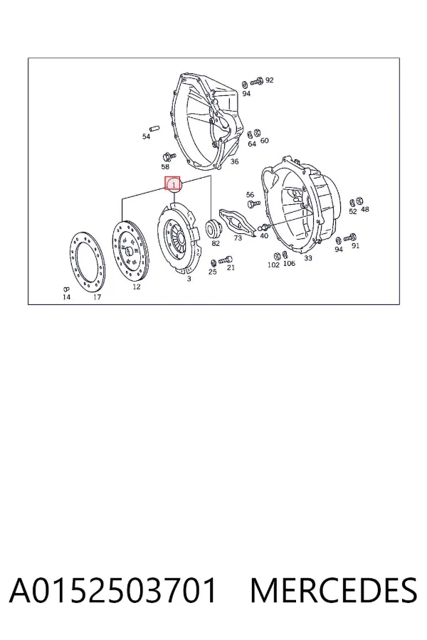 Сцепление A0152503701 Mercedes