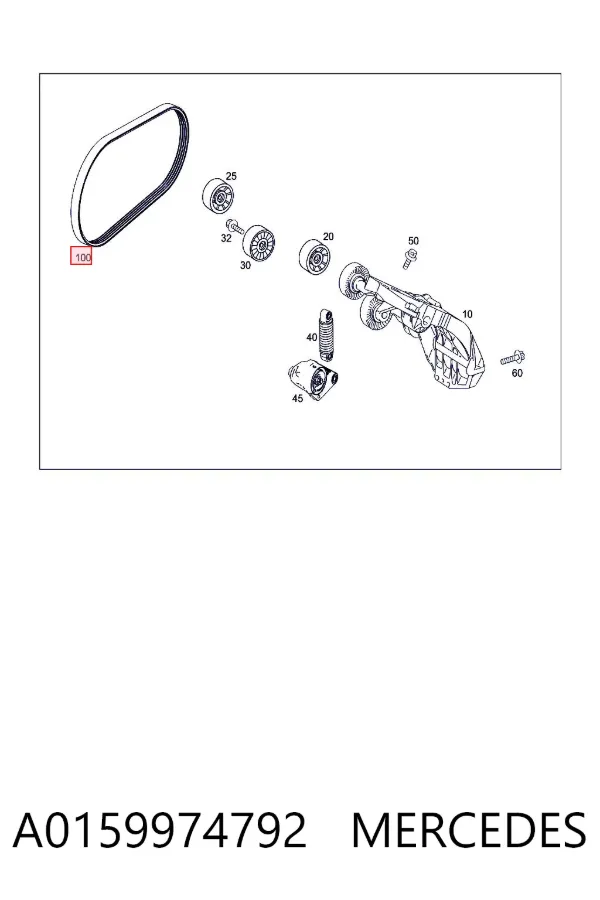 Ремень генератора A0159974792 Mercedes