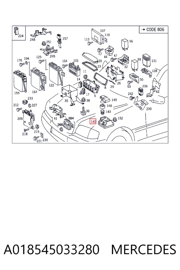 Блок управления двигателем A018545033280 Mercedes