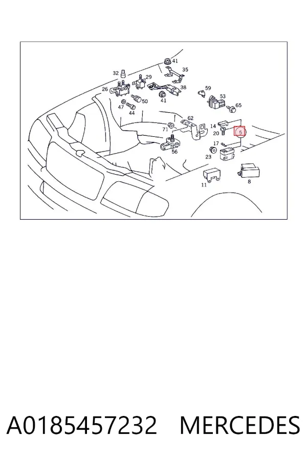 Реле свечей накала A0185457232 Mercedes