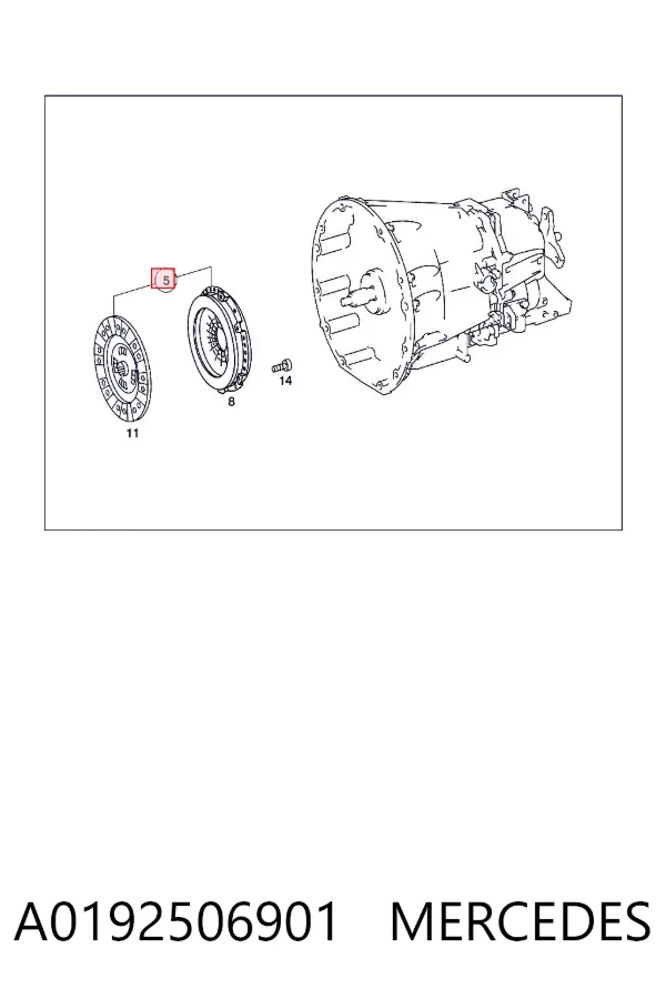 Сцепление A0192506901 Mercedes