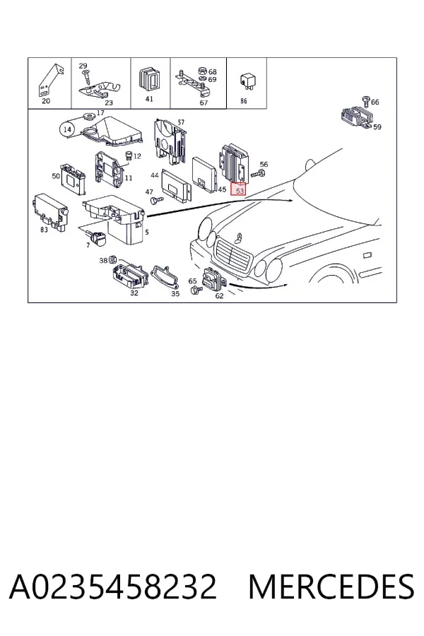Блок управления двигателем A0235458232 Mercedes