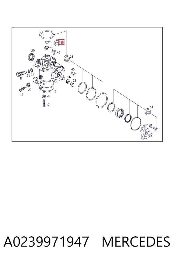 Сальник рулевого механизма, ремкомплект A0239971947 Mercedes
