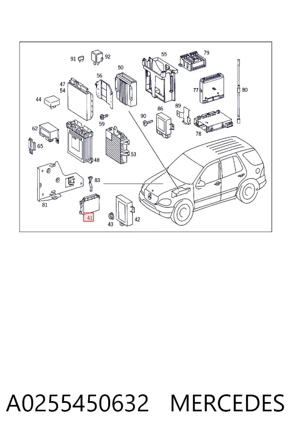Блок управления акпп A0255450632 Mercedes