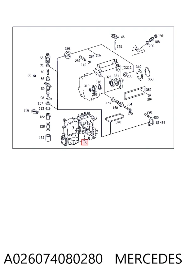 Насос топливный высокого давления (ТНВД) Mercedes A0260740802 цена, от 7628.74 USD
