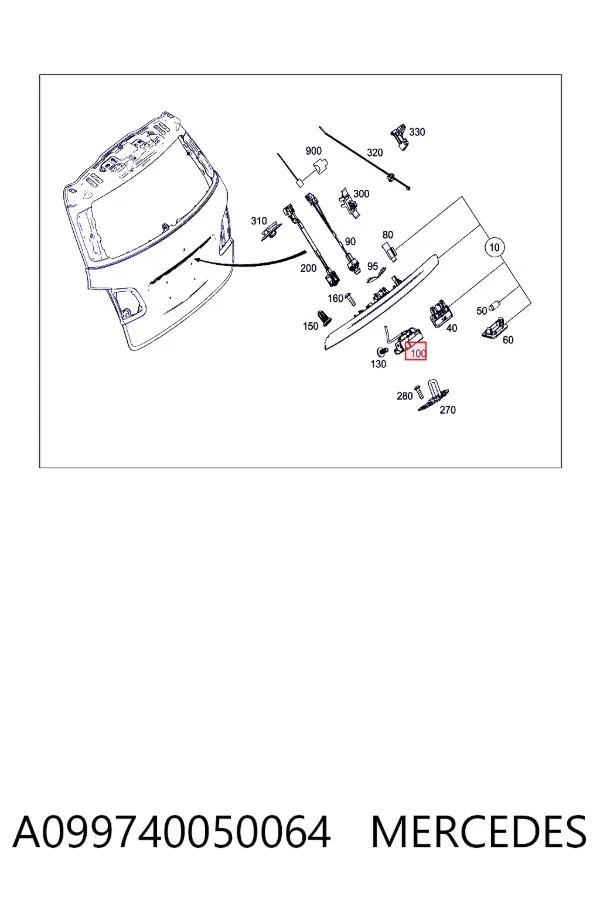A0997400500 Mercedes Замок пятой двери