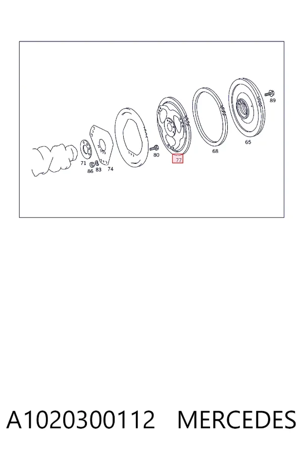 Передние тормозные колодки A1020300112 Mercedes