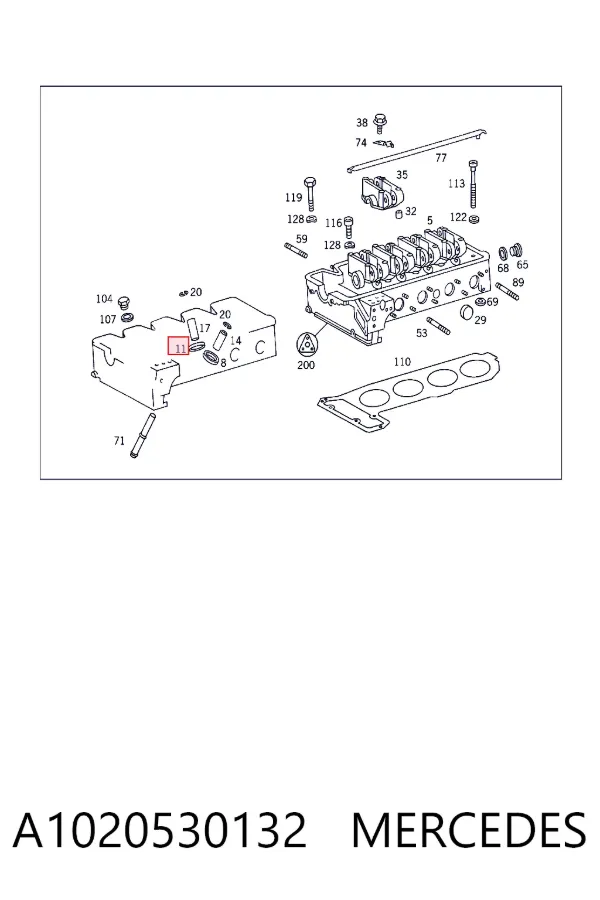 Седло клапана выпускного A1020530132 Mercedes