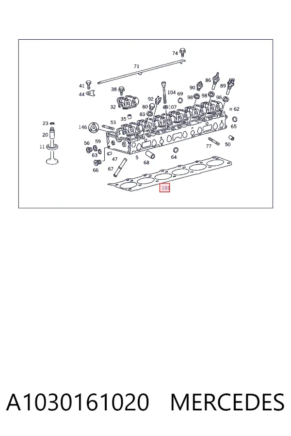 Прокладка ГБЦ A1030161020 Mercedes