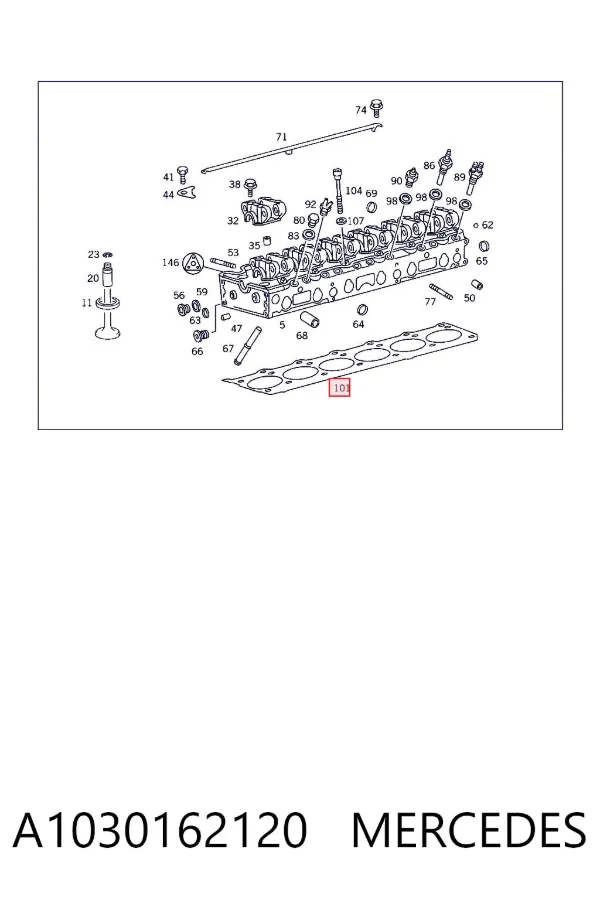 Прокладка ГБЦ A1030162120 Mercedes