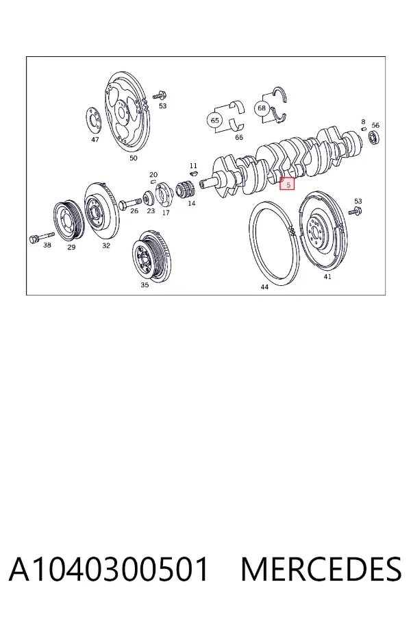 Коленвал A1040300501 Mercedes