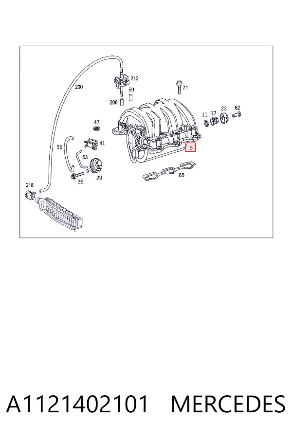 Впускной коллектор A1121402101 Mercedes