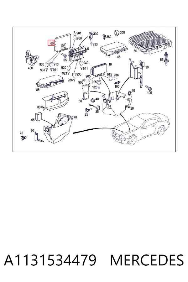 Блок управления двигателем A1131534479 Mercedes