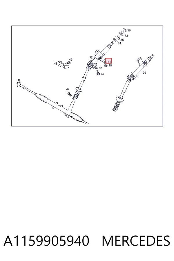 Гайка выпускного коллектора A1159905940 Mercedes