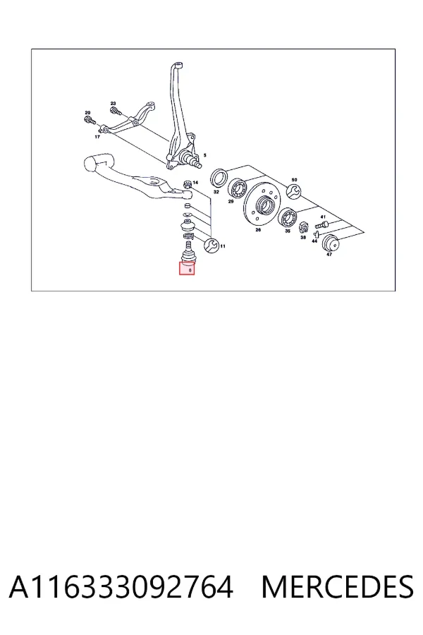 Купить A1163330927 Mercedes Нижняя шаровая опора