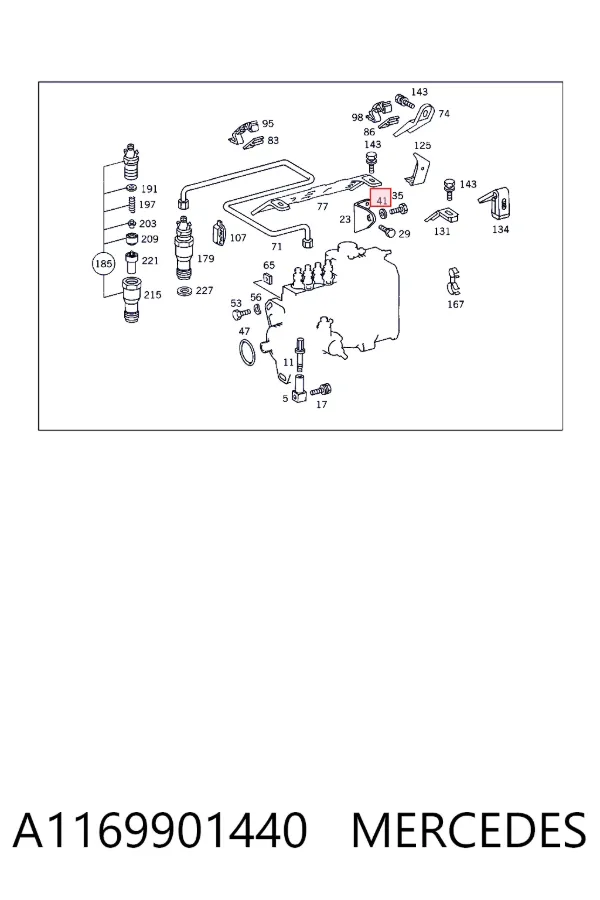Гайка выпускного коллектора A1169901440 Mercedes