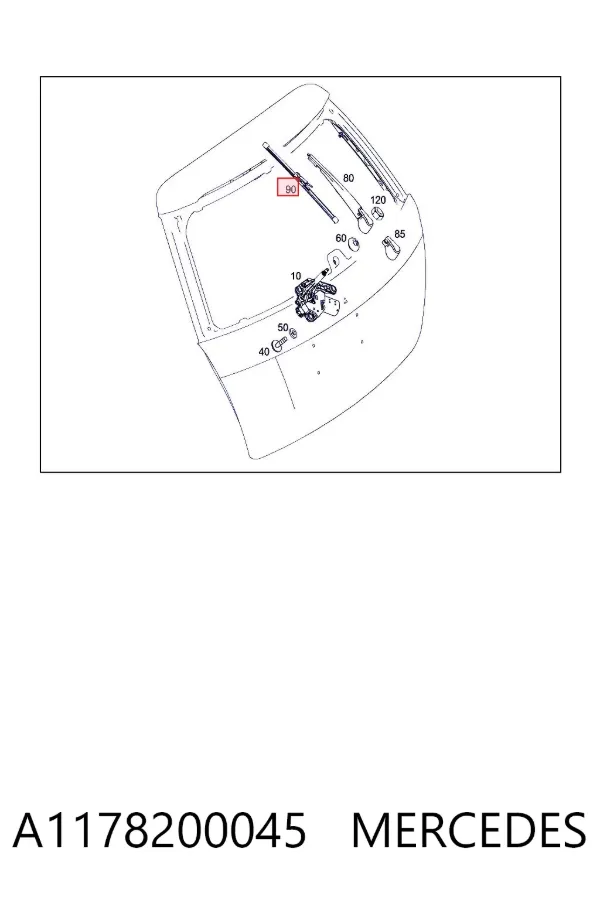 Дворник задний A1178200045 Mercedes