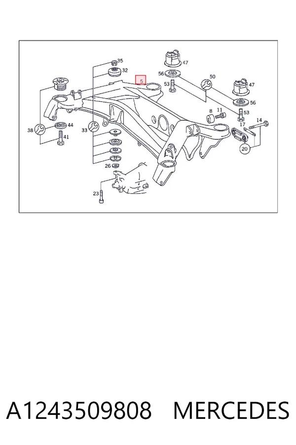 Подрамник задний A1243509808 Mercedes